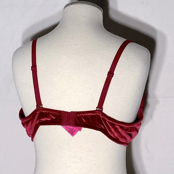 LA Senza Red Lace Beyond Sexy Classic Plunge Bra 38D - Picture 4 of 14